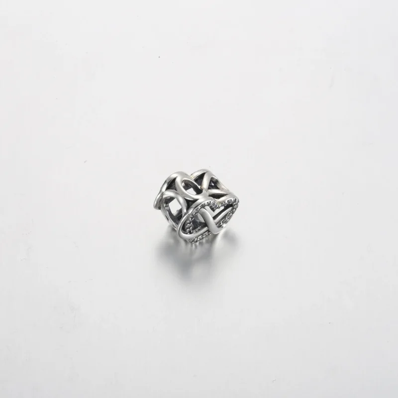 (bilde for) Pandora Funklende For Alltid Rødt Hjerte Charm - 792246C01 - Vis 3