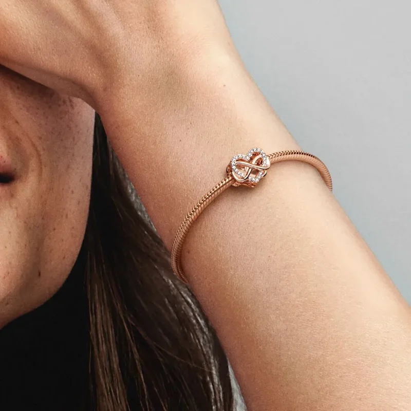 (bilde for) Pandora Funklende For Alltid Rosa Hjerte Charm - 782246C01 - Vis 6