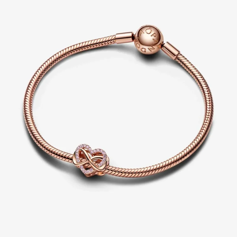 (bilde for) Pandora Funklende For Alltid Rosa Hjerte Charm - 782246C01 - Vis 7