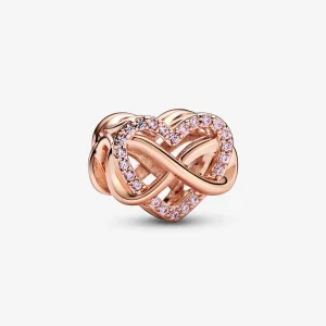 (bilde for) Pandora Funklende For Alltid Rosa Hjerte Charm - 782246C01