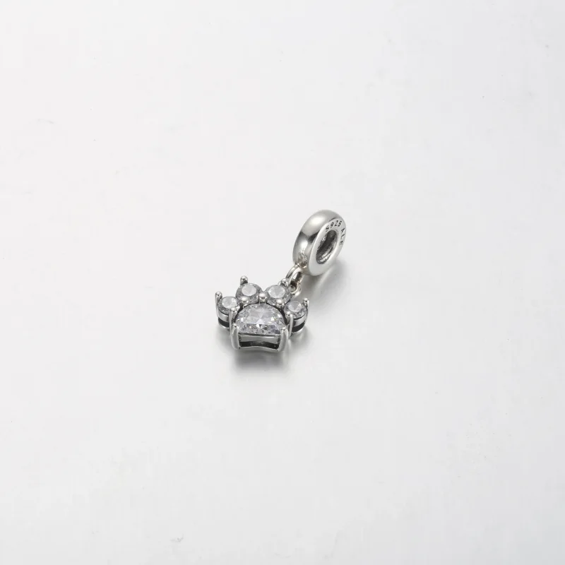 (bilde for) Pandora Funklende Kjæledyr Poteavtrykk Hengende Charm - 792247C01 - Vis 2