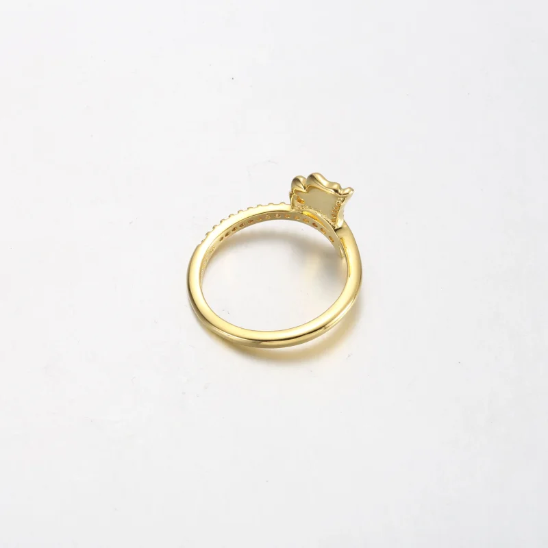 (bilde for) Pandora Ginkgo 14k gold-plated ring with clear cubic zirconia - 162444C01 - Vis 4