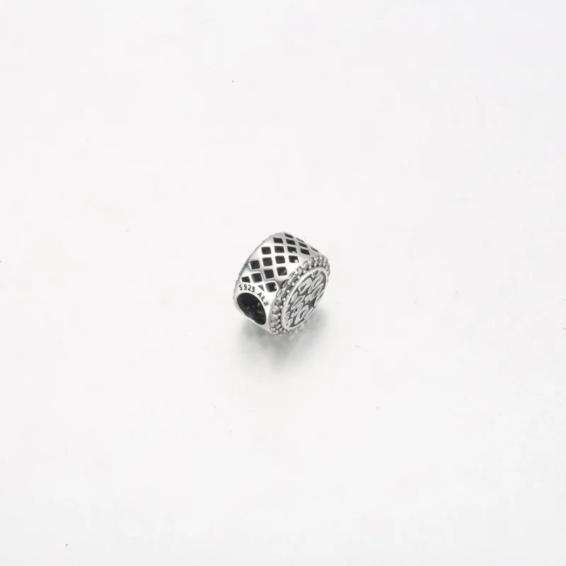 (bilde for) Pandora Leopardprint sterling sølv sjarm med klar cubic zirconia, grå, svart og - Vis 3