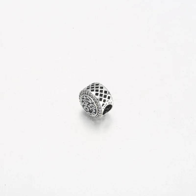 (bilde for) Pandora Leopardprint sterling sølv sjarm med klar cubic zirconia, grå, svart og - Vis 4