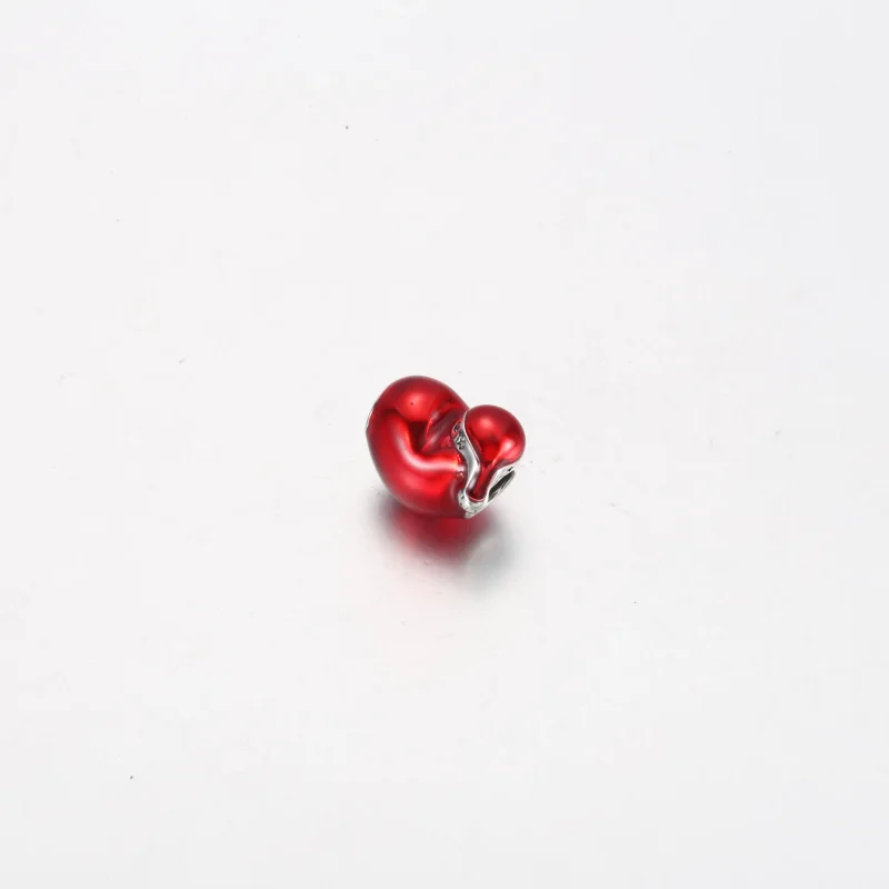 (bilde for) Pandora Metallisk Rødt Julehjerte Charm - 792336C01 - Vis 3