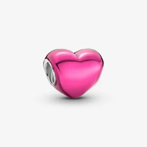 (bilde for) Pandora Metallisk Rosa Hjerte Charm - 799291C03