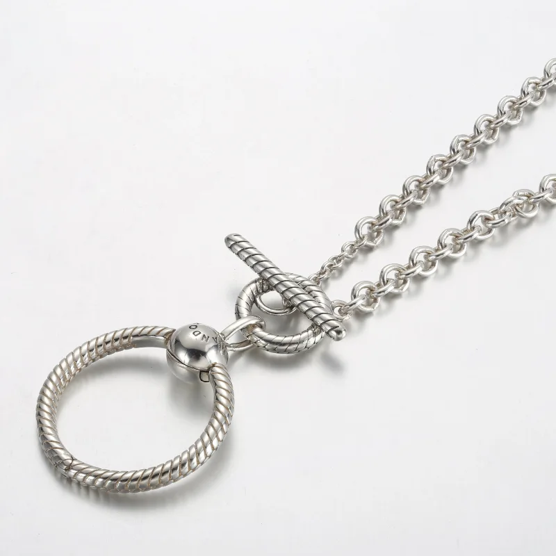(bilde for) Pandora Moments O Pendant T-bar Halskjede - 391157C00 - Vis 2