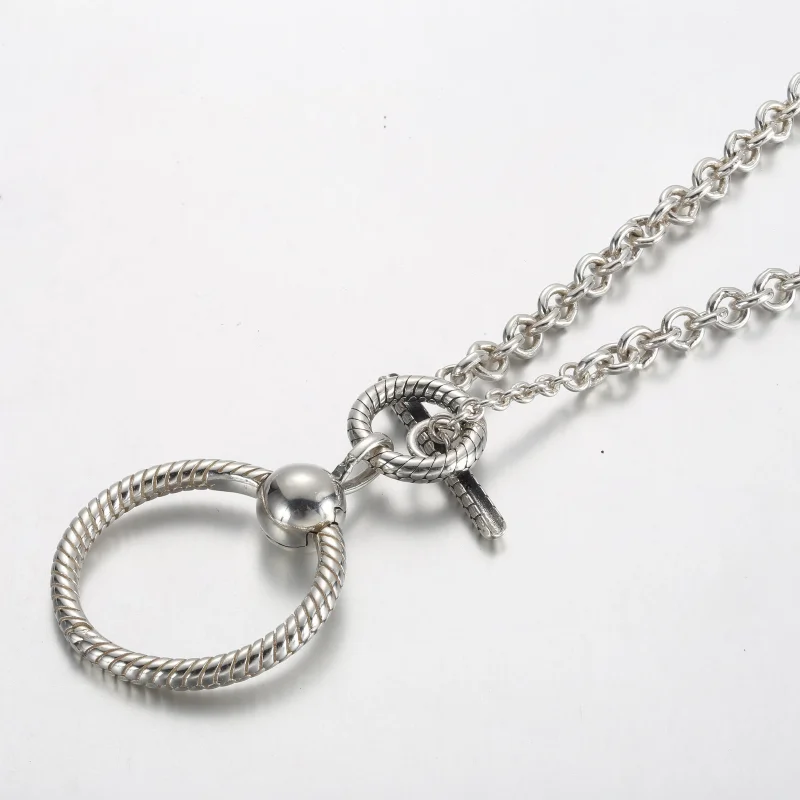 (bilde for) Pandora Moments O Pendant T-bar Halskjede - 391157C00 - Vis 3