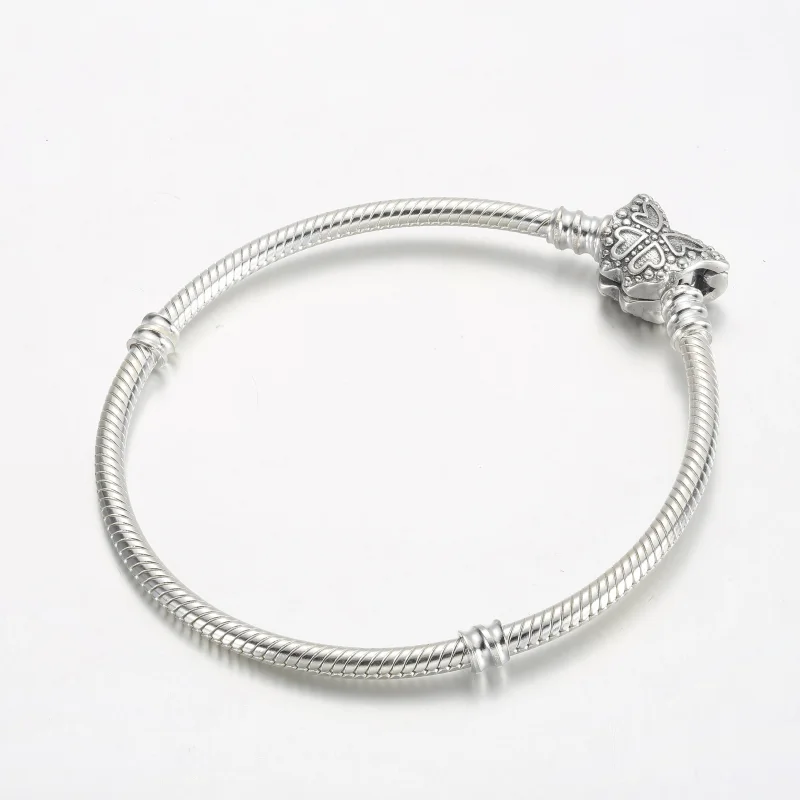 (bilde for) Pandora Moments Sommerfugl Klemme Slangekjedearmbånd - 590782C01 - Vis 2