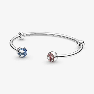 (bilde for) Pandora Moments Star Wars™ Lyse og Mørke Side Logo Åpent Bangle - 591139C01