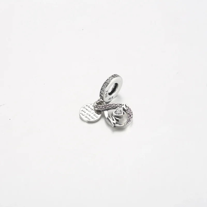 (bilde for) Pandora Mor Evighet Pavé Dobbel Hengende Charm - 791468C01 - Vis 2