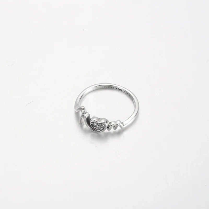 (bilde for) Pandora Mor Pavé Hjerte Ring - 191149C01 - Vis 3