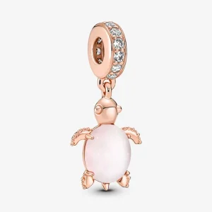 (bilde for) Pandora Muranoglass Rosa Havskilpadde Hengende charm - 788939C01