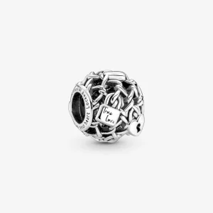 (bilde for) Pandora Openwork Kjedeledd Hengelås Charm - 790071C00