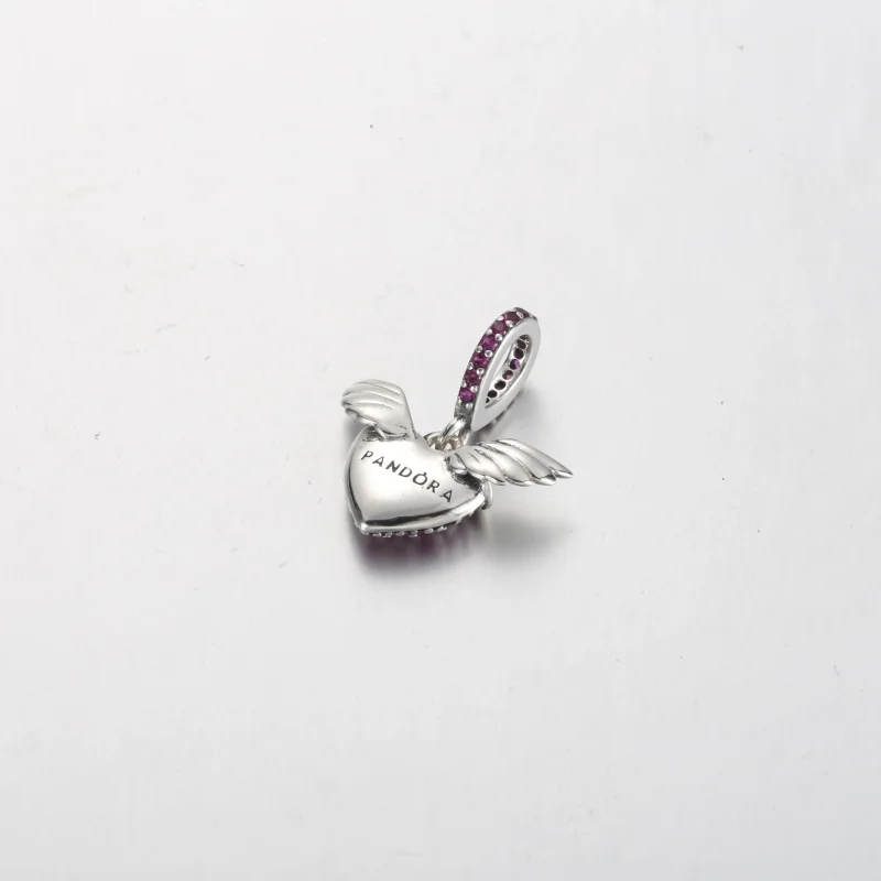 (bilde for) Pandora Pavé Heart & Angel Wings halskjede - 398505C01 - Vis 3