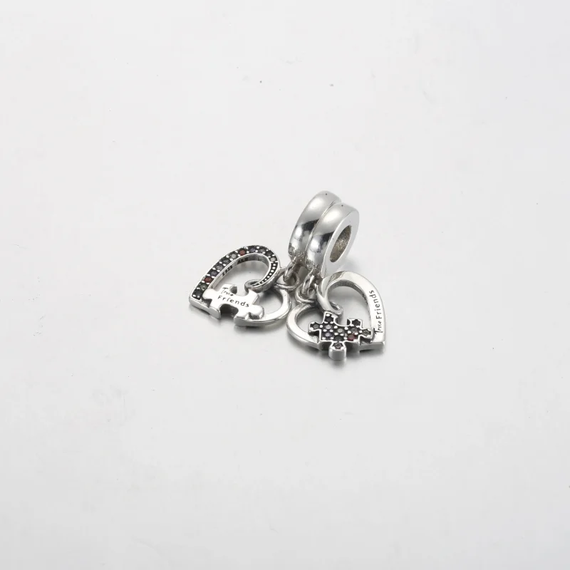 (bilde for) Pandora Puslespill Hjerter Delbart Vennskap Hengende Charm - 792239C01 - Vis 2