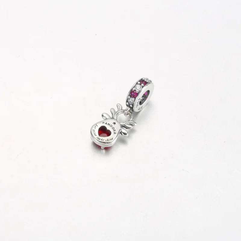 (bilde for) Pandora Rødneset Reinsdyr Murano Hengende Charm - 792330C01 - Vis 3