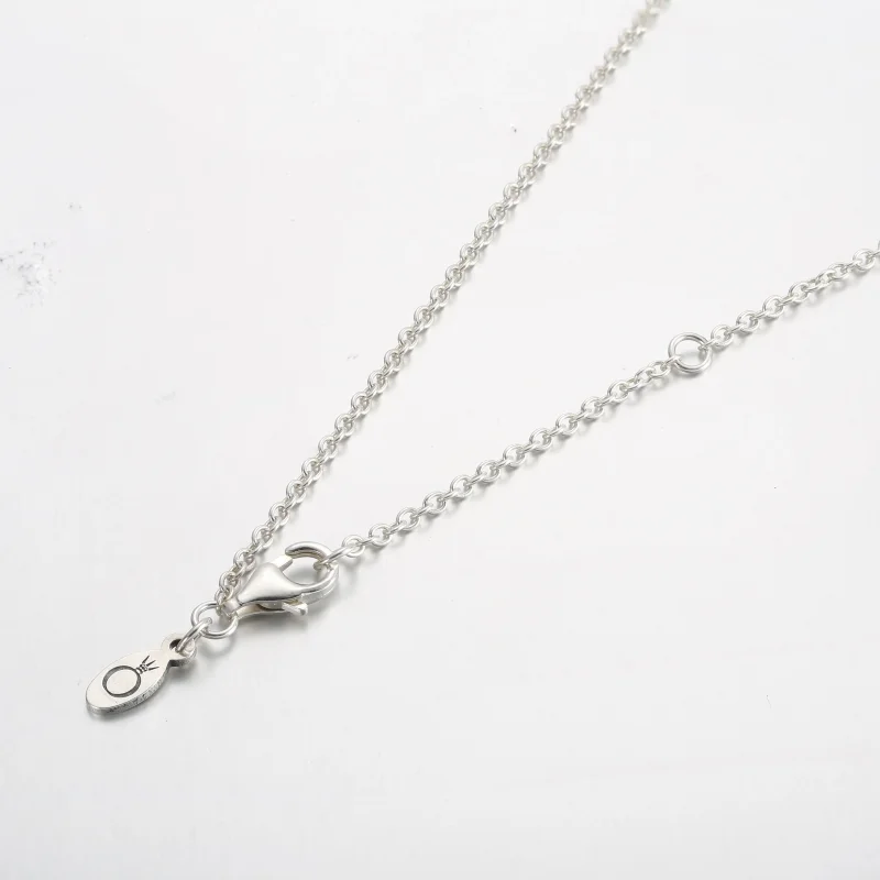 (bilde for) Pandora Signature Logo Pavé og Sølvkuler Anheng og Halskjede - 392311C01 - Vis 3