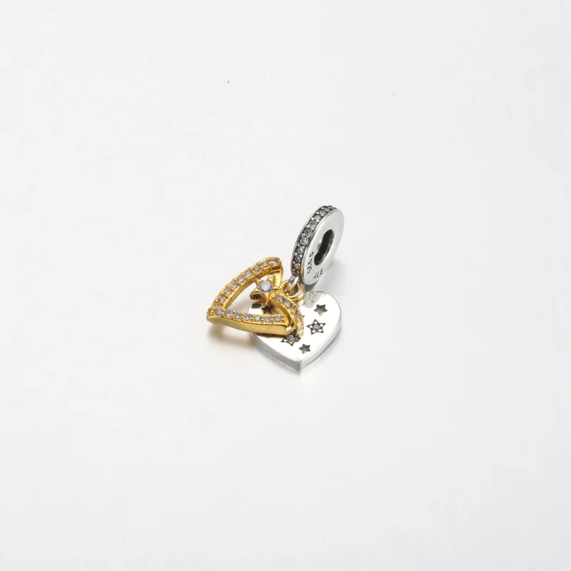 (bilde for) Pandora Stjerneskudd Hjerter Dobbel Hengende Charm - 762203C01 - Vis 2