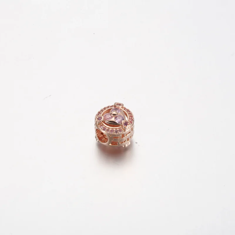 (bilde for) Pandora Vis din Kjærlighet Funklende Hjerter Knappecharm - 780796C02 - Vis 3