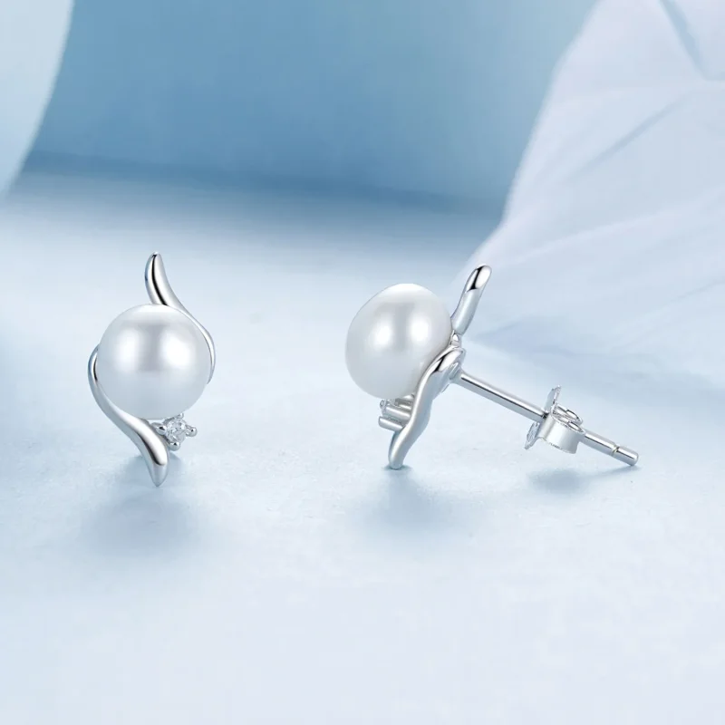 (bilde for) Naturlige perleøreringer i PANDORA-stil - BSE961 - Vis 4