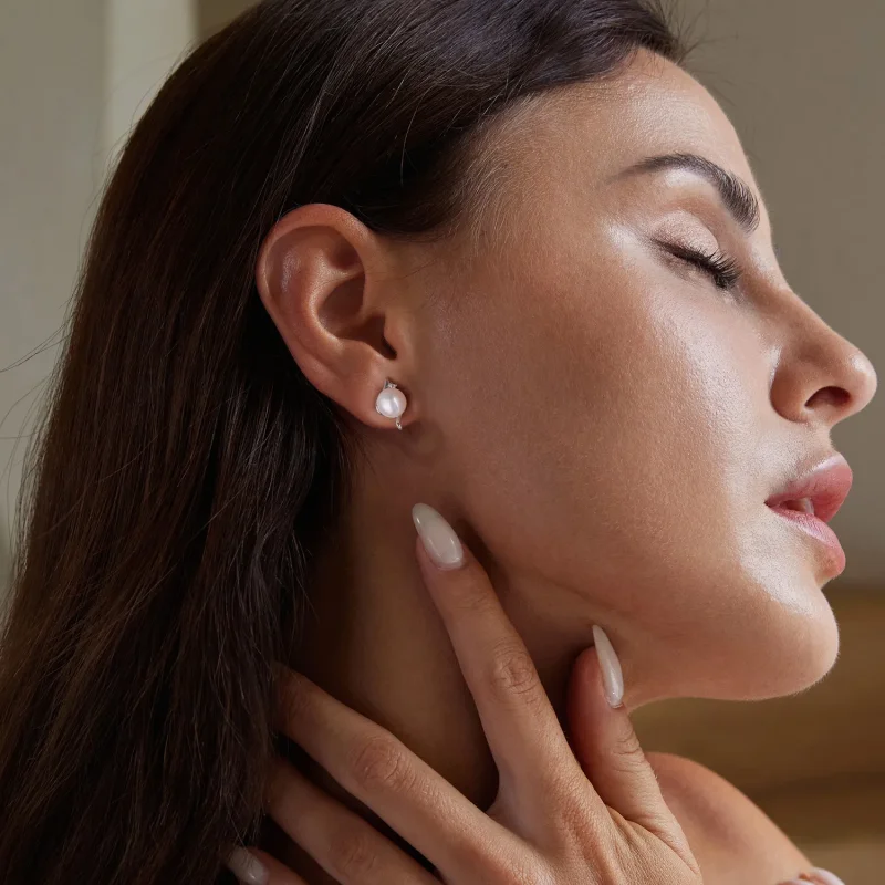 (bilde for) Naturlige perleøreringer i PANDORA-stil - BSE961 - Vis 7