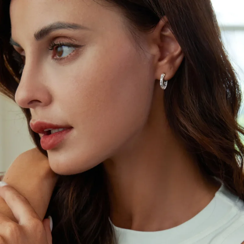 (bilde for) PANDORA-stil retro mønster øredobber - SCE1701 - Vis 6