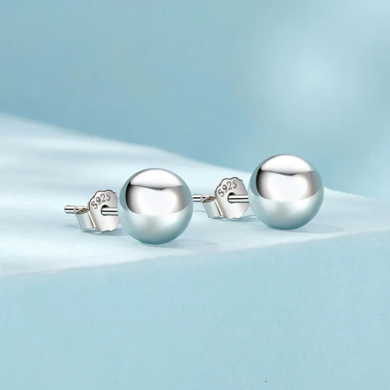 (bilde for) PANDORA-stil små ballformede øredobber - SCE1725-S - Vis 2