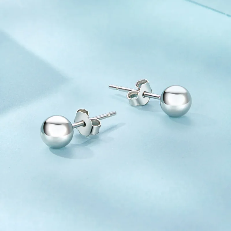 (bilde for) PANDORA-stil små ballformede øredobber - SCE1725-S - Vis 3