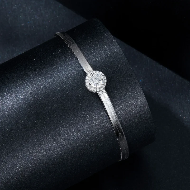 (bilde for) PANDORA Style 0.5Ct Moissanite slangebeinarmbånd (ett sertifikat) - MSB011 - Vis 2