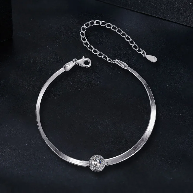 (bilde for) PANDORA Style 0.5Ct Moissanite slangebeinarmbånd (ett sertifikat) - MSB011 - Vis 3