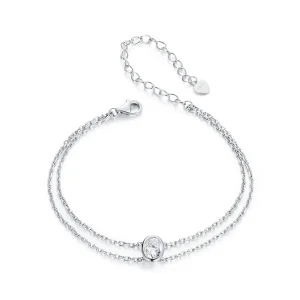 (bilde for) PANDORA Style 1 karat dobbeltlags moissanite armbånd (ett sertifikat) - MSB012