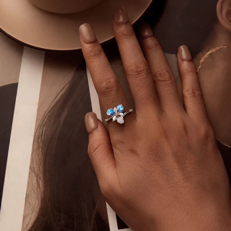 (bilde for) PANDORA Style blå irisring - BSR509-E - Vis 5