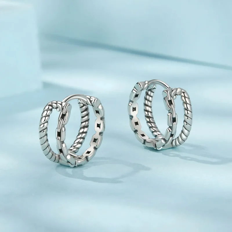 (bilde for) PANDORA Style dobbeltlags ørespenne sjarm - SCE1702 - Vis 3