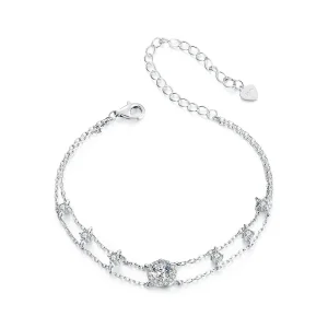 (bilde for) PANDORA Style Glitrende Dobbelt Moissanite-armbånd (ett sertifikat) - MSB013