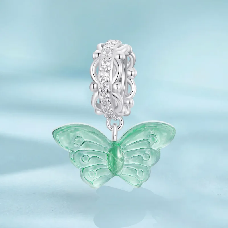 (bilde for) PANDORA Style Green Butterfly Charm - SCC2712 - Vis 2