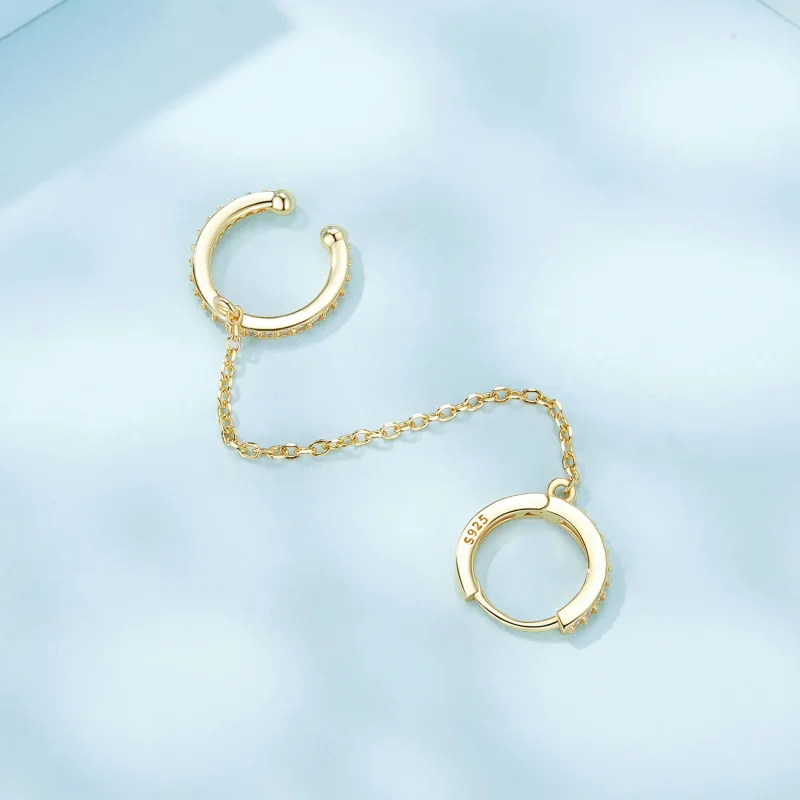 (bilde for) PANDORA Style Gullbelagte Øremansjetter - SCE1679-B - Vis 4