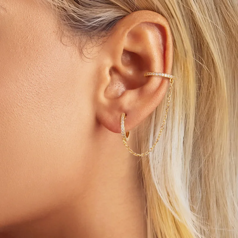 (bilde for) PANDORA Style Gullbelagte Øremansjetter - SCE1679-B - Vis 5