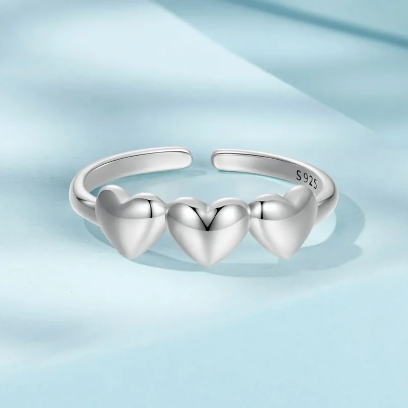 (bilde for) PANDORA Style hjerteformet ring - SCR1001-E - Vis 3