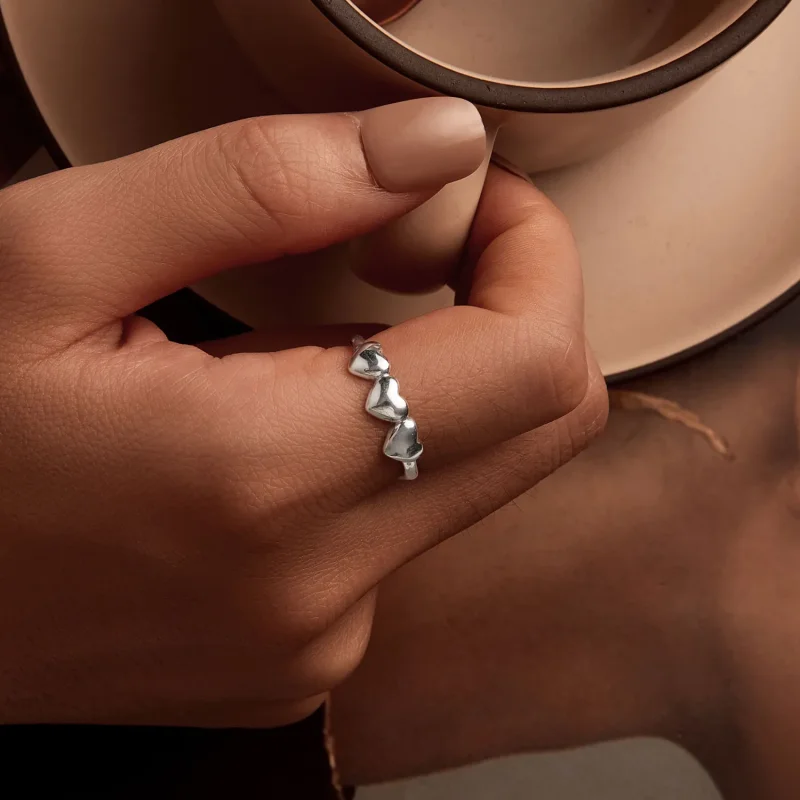 (bilde for) PANDORA Style hjerteformet ring - SCR1001-E - Vis 5