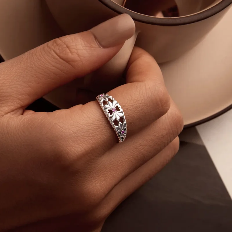 (bilde for) PANDORA Style Iris Vintage Ring - SCR998 - Vis 7