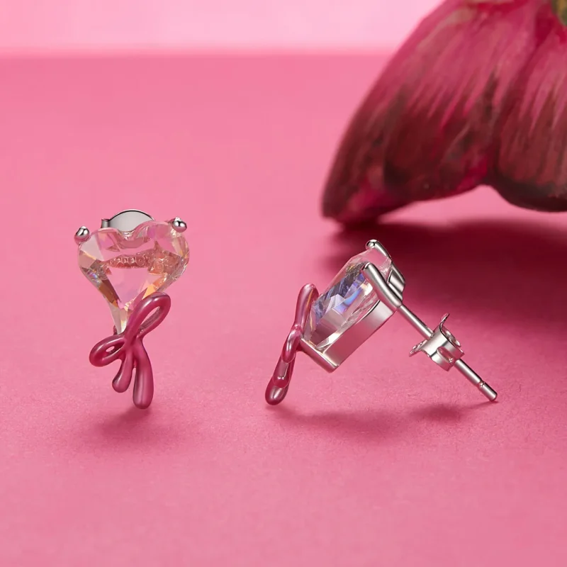 (bilde for) PANDORA Style Kjærlighetssløyfe øredobber - SCE1696 - Vis 4