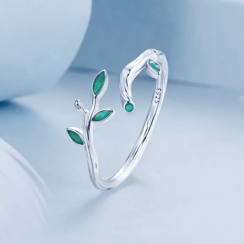 (bilde for) PANDORA Style Leaf Open Ring - BSR517-E - Vis 2