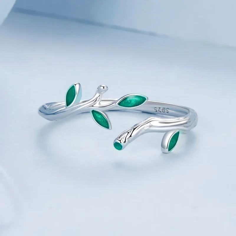 (bilde for) PANDORA Style Leaf Open Ring - BSR517-E - Vis 3