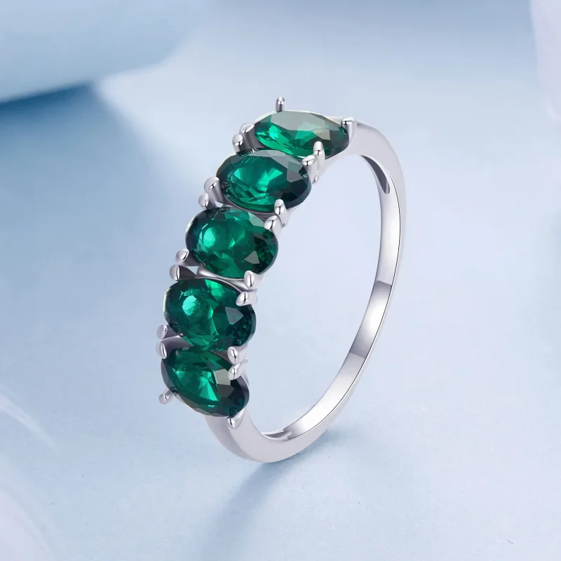 (bilde for) PANDORA Style Luksuriøs Grønn Zirkonium Ring - BSR522 - Vis 2