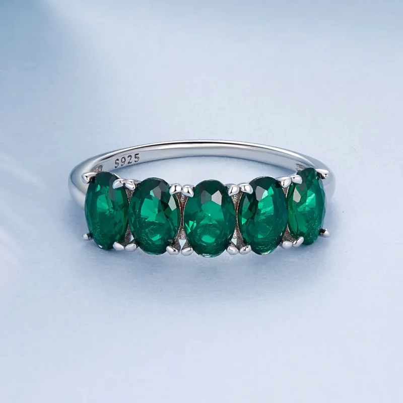(bilde for) PANDORA Style Luksuriøs Grønn Zirkonium Ring - BSR522 - Vis 3