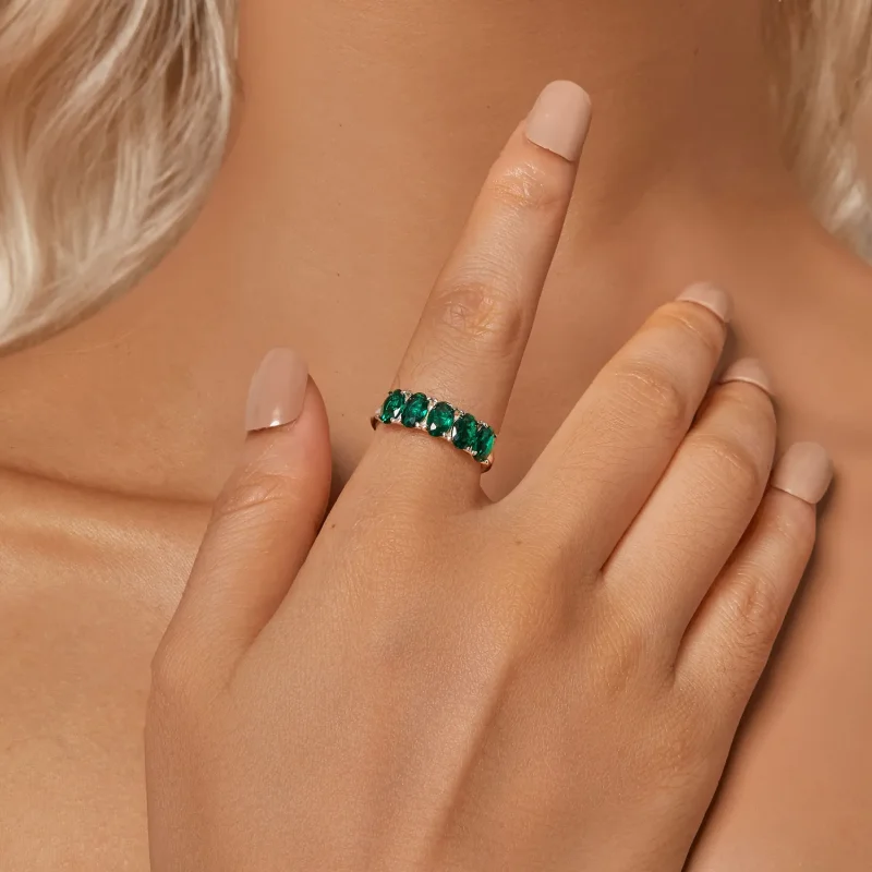 (bilde for) PANDORA Style Luksuriøs Grønn Zirkonium Ring - BSR522 - Vis 4