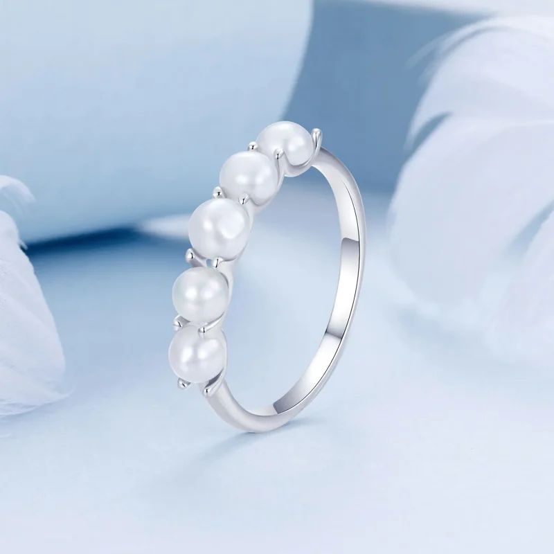 (bilde for) PANDORA Style Natural Pearl Ring - BSR510 - Vis 2