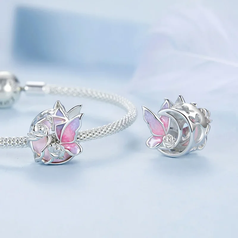 (bilde for) PANDORA Style Neon Moonlight Butterfly Charm - BSC968 - Vis 4