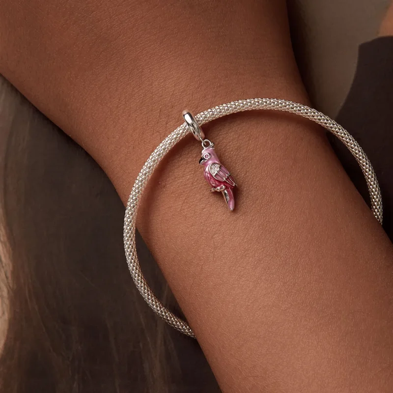 (bilde for) PANDORA Style Pink Parrot Charm - BSC971 - Vis 6